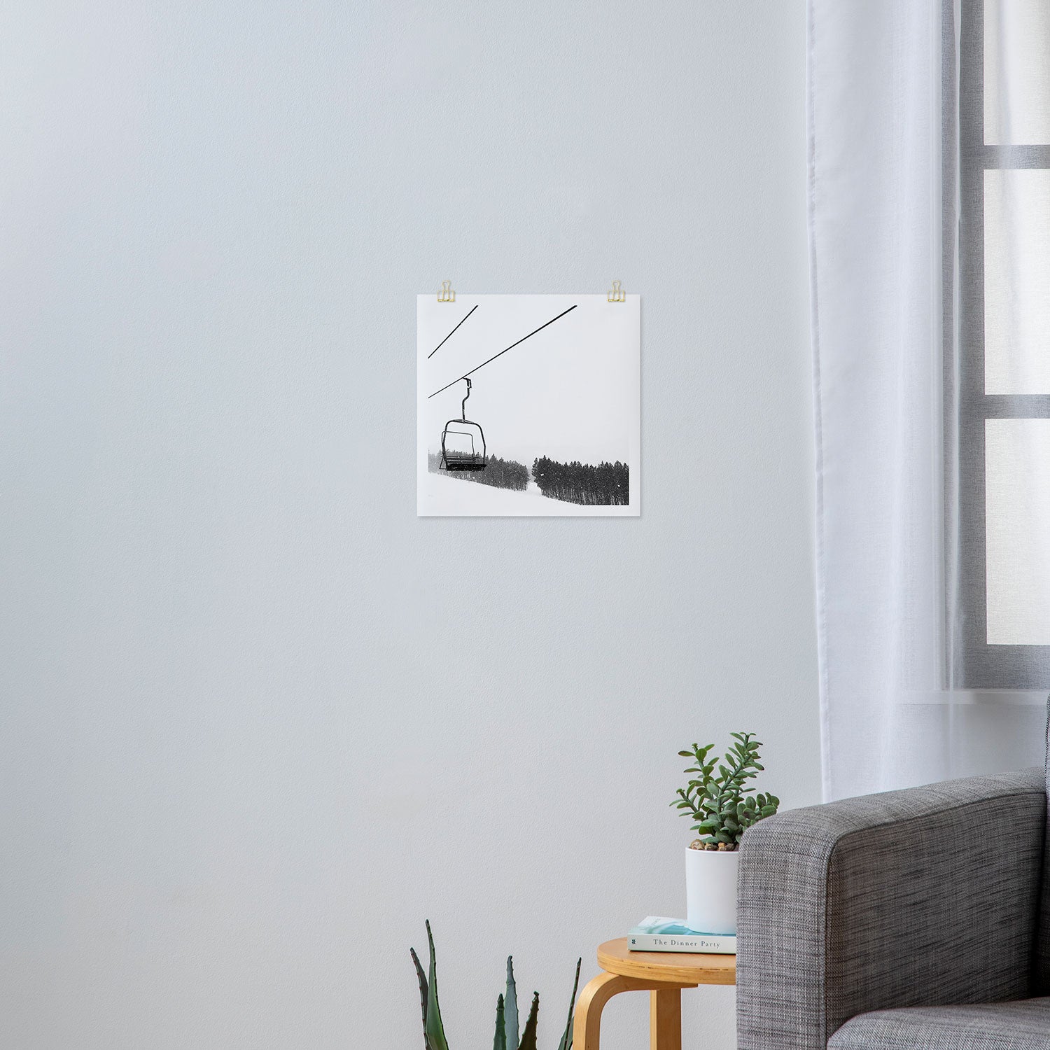 Ski Lifts Views Art Print Gallery Image 3