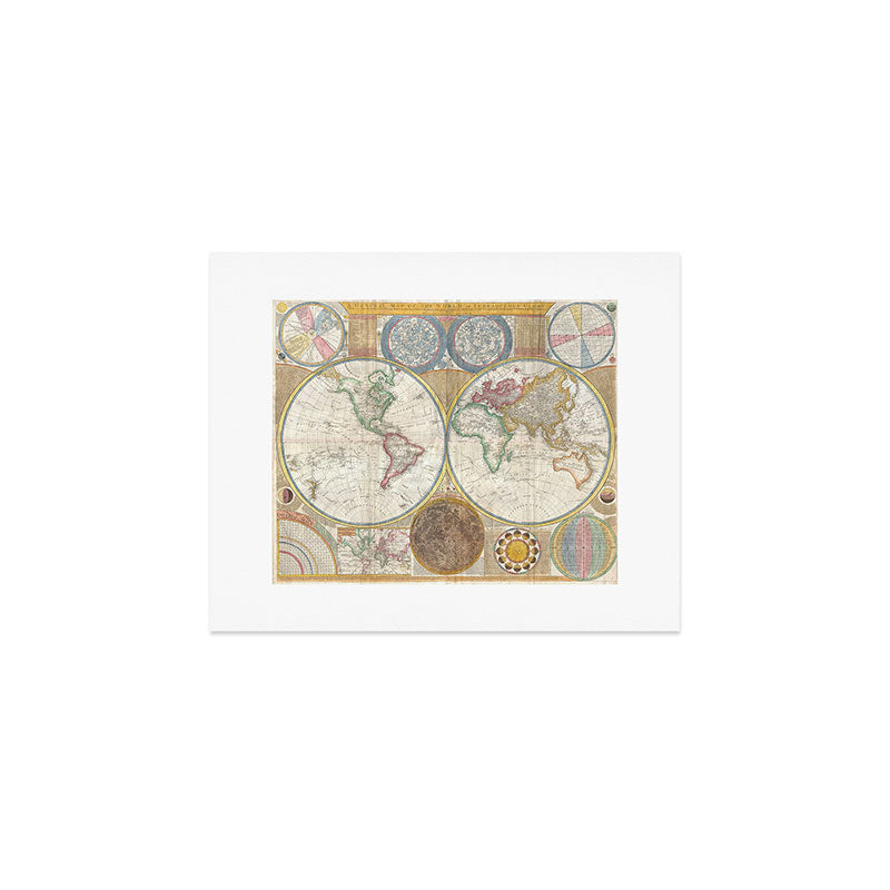 ancient map of the world Art Print Gallery Image 1