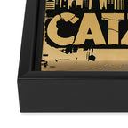 Catzilla vintage poster Framed Canvas Print Gallery Image 3