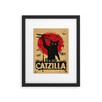 Catzilla vintage poster Framed Art Print Gallery Image 5