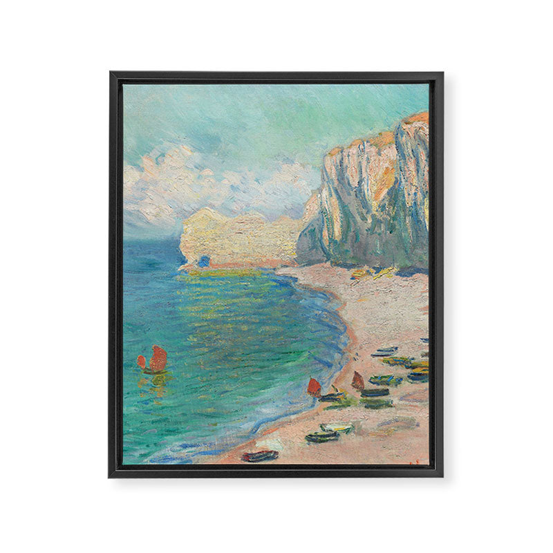 Claude Monet beach Framed Canvas Print Gallery Image 8