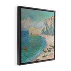 Claude Monet beach Framed Canvas Print Gallery Image 2