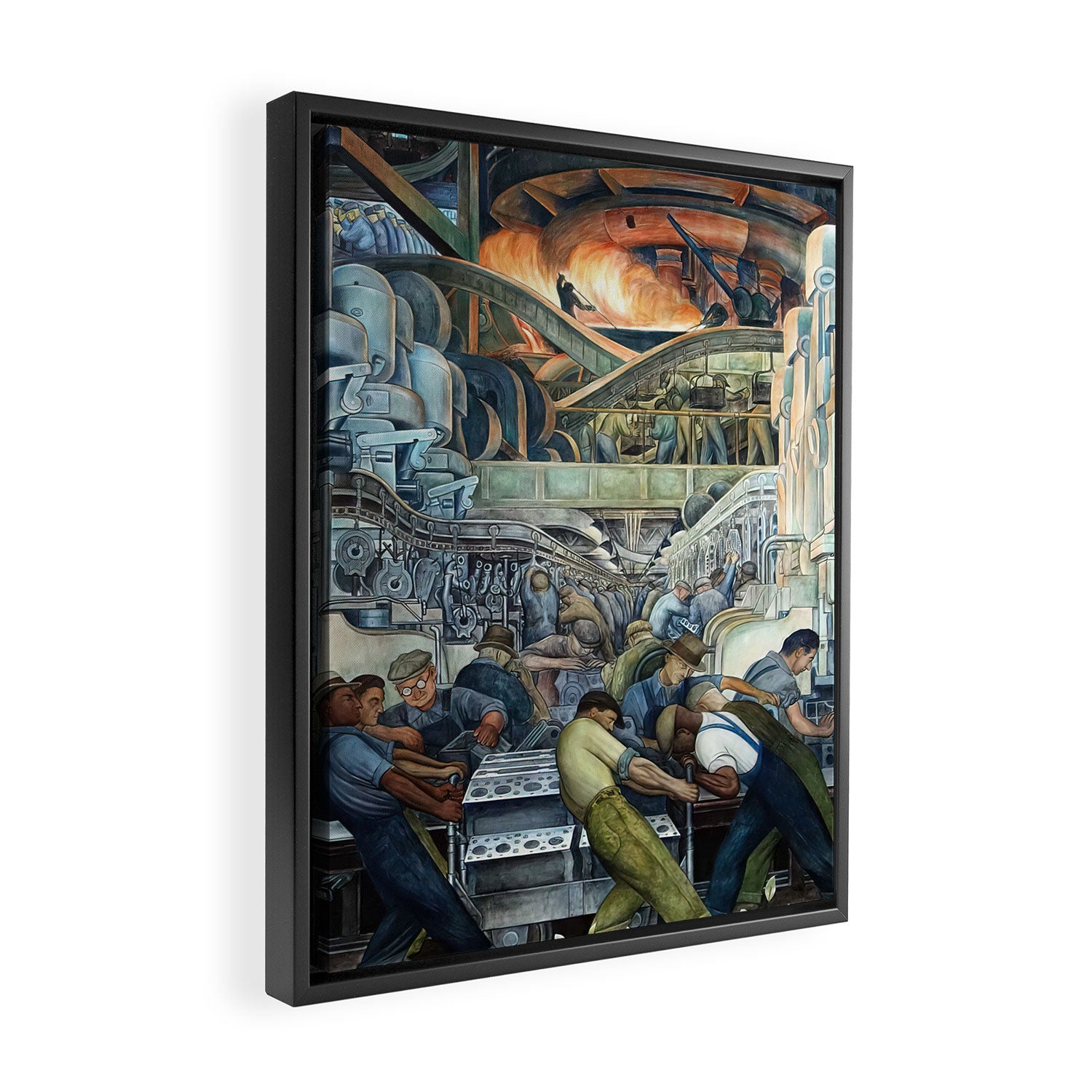 Diego Rivera Murals of the National Palace II Framed Canvas Print Gallery Image 2