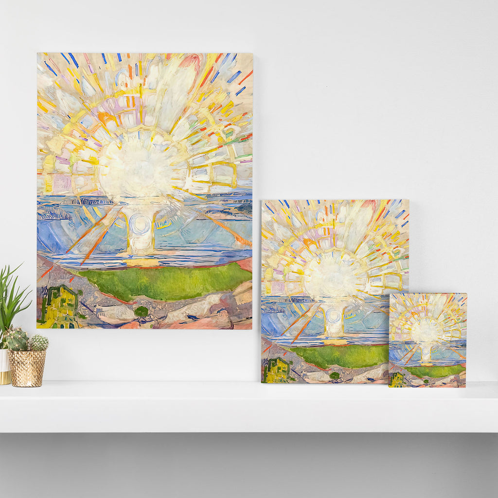 Edvard Munch the sun enhanced with artificial intelligence Canvas Print Gallery Image 3