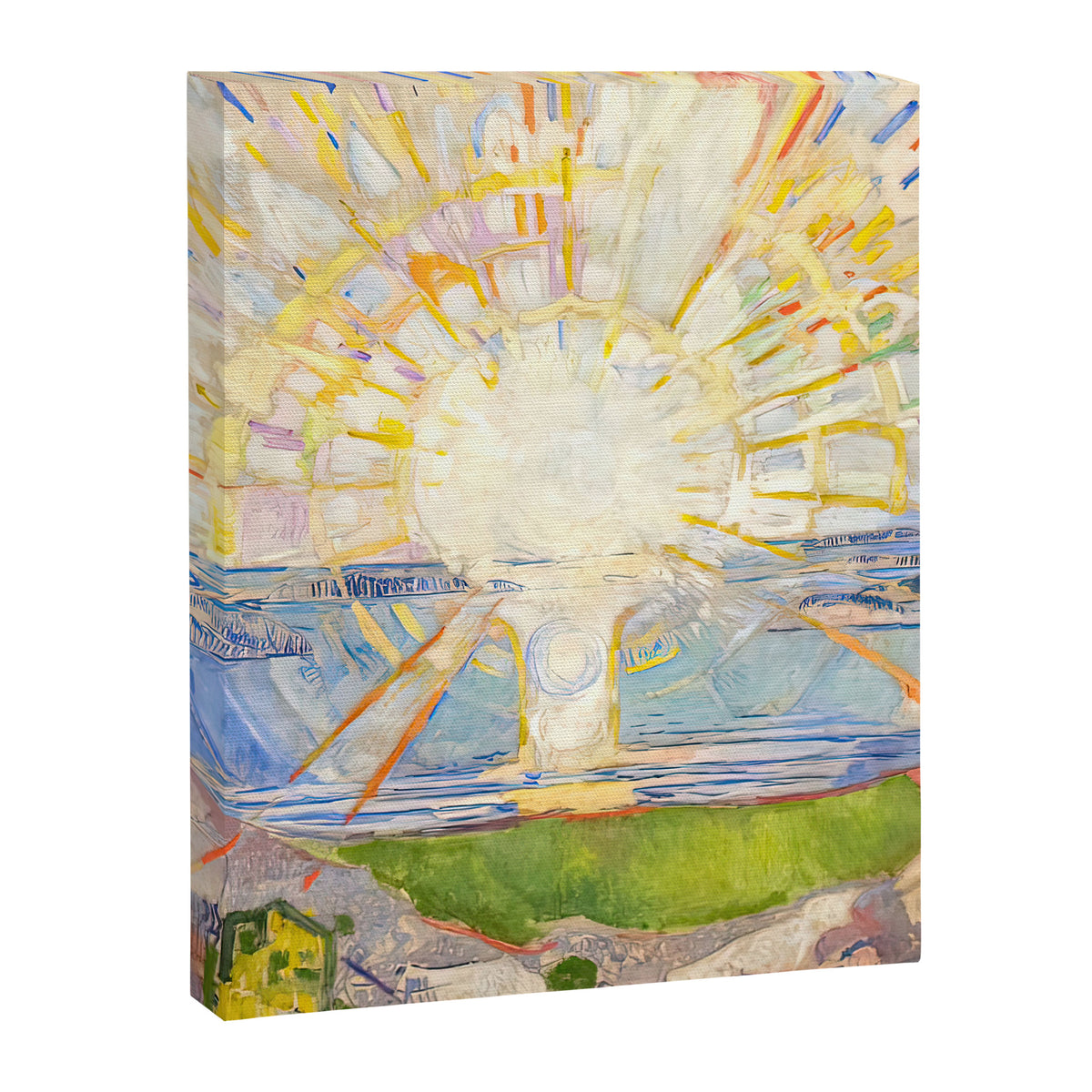 Edvard Munch the sun enhanced with artificial intelligence Canvas Print Gallery Image 6
