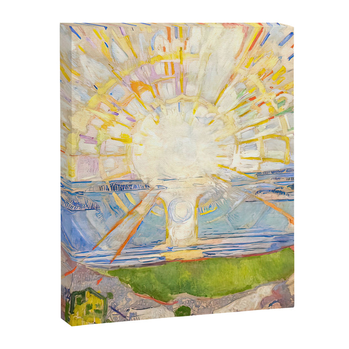 Edvard Munch the sun enhanced with artificial intelligence Canvas Print Gallery Image 1