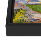 Edvard Munch the sun enhanced with artificial intelligence Framed Canvas Print Gallery Image 3