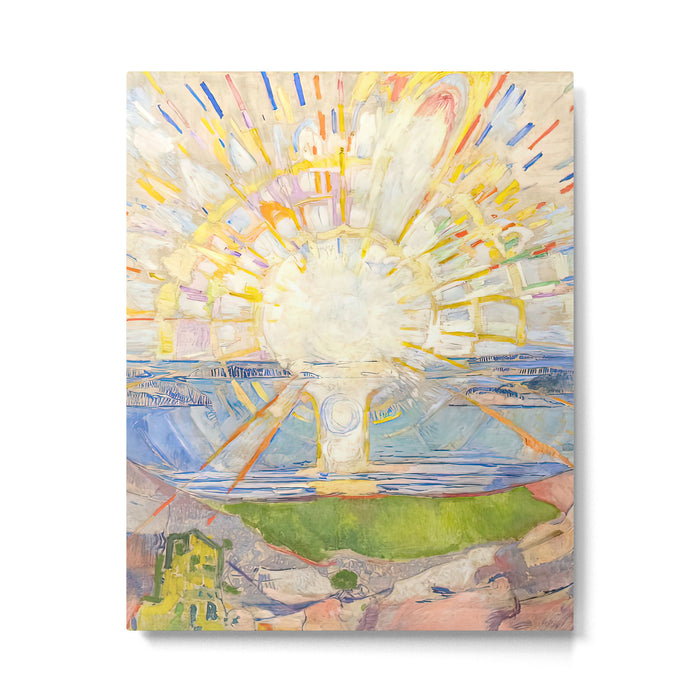 Edvard Munch the sun enhanced with artificial intelligence Metal Print Gallery Image 1