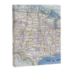 Flat road map of the united states of america 1951 Canvas Print Gallery Image 6