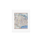 Flat road map of the united states of america 1951 Art Print Gallery Image 1