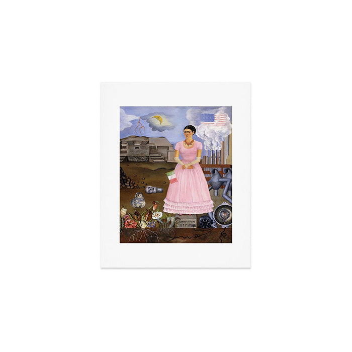 Frida Kahlo Self-portrait on the border line between Mexico and the United States, 1932 Art Print Gallery Image 1