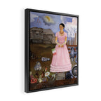 Frida Kahlo Self-portrait on the border line between Mexico and the United States, 1932 Framed Canvas Print Gallery Image 2
