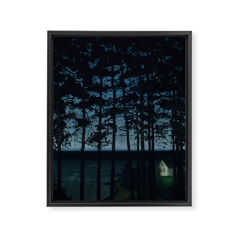 Harald Sohlberg  Fishermanâs Cottage Framed Canvas Print Gallery Image 6