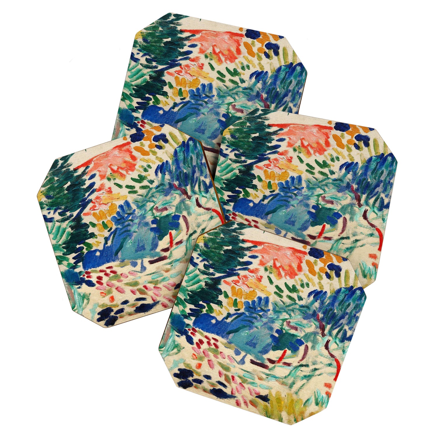 henri matisse landscape in collioure Coaster Gallery Image 1