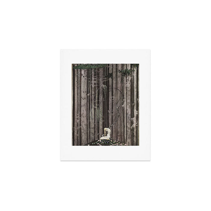 kay nielsen And then she lay on a little green patch in the midst of the gloomy thick wood Art Print Gallery Image 1