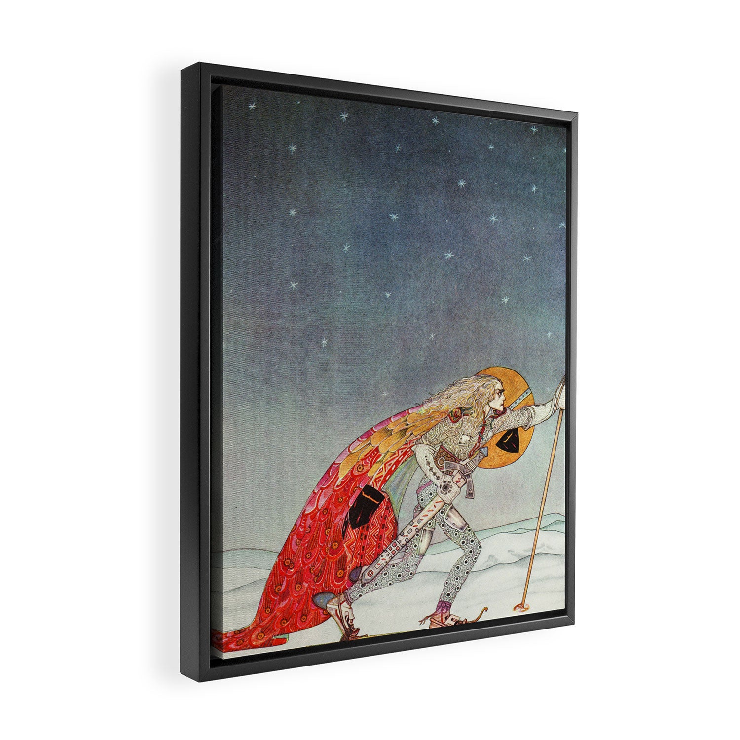 kay nielsen So the man gave her a pair of snow shoes Framed Canvas Print Gallery Image 2