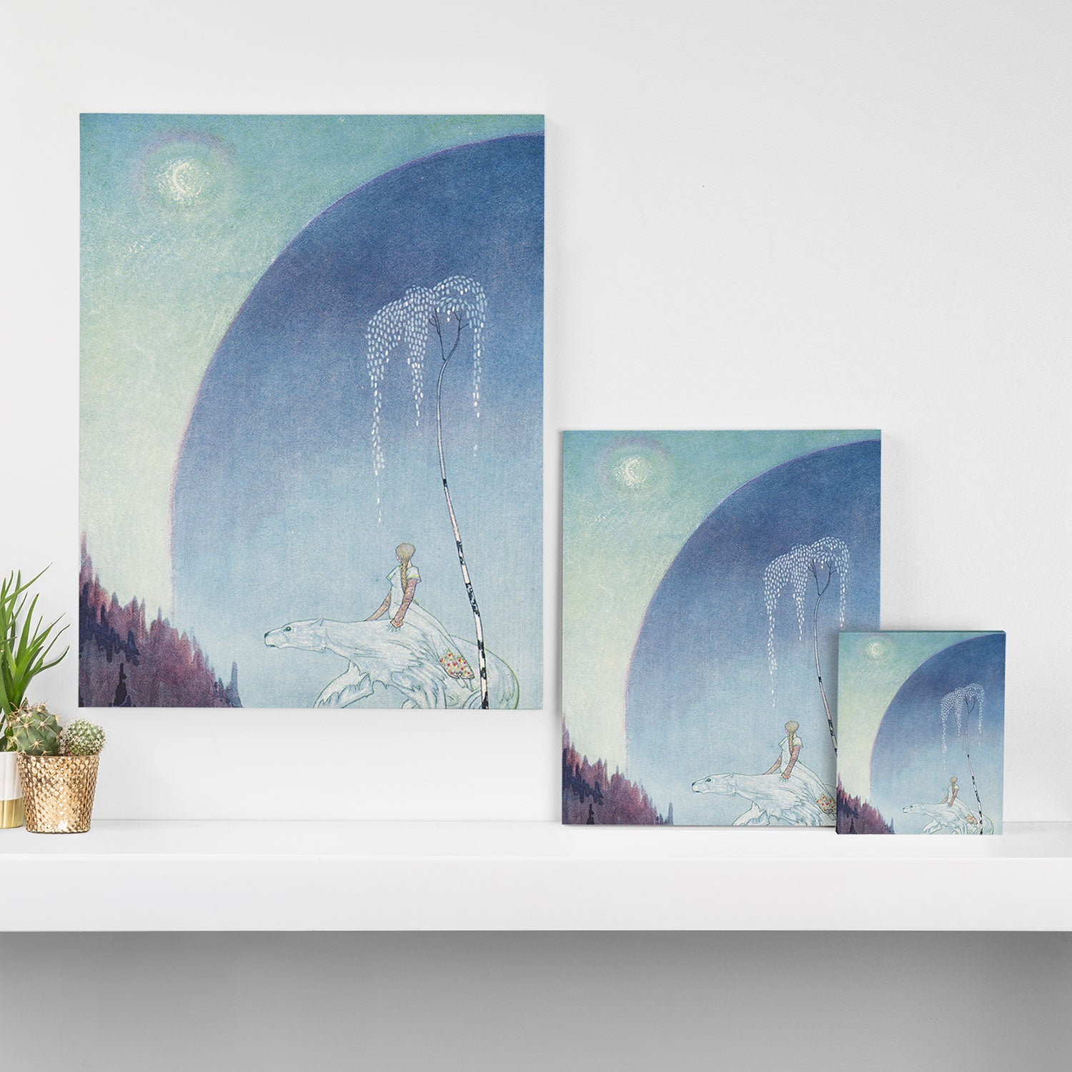 kay nielsen Well mind and hold tight by my shaggy coat and then there's nothing to fear said the Bea Canvas Print Gallery Image 3