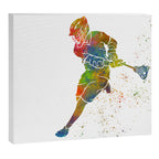 Lacrosse in watercolor Canvas Print Gallery Image 3