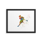 Lacrosse in watercolor Framed Art Print Gallery Image 5