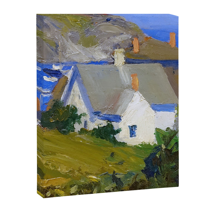 Monhegan Houses Maine by Edward Hopper 1916-1919 Canvas Print Gallery Image 1