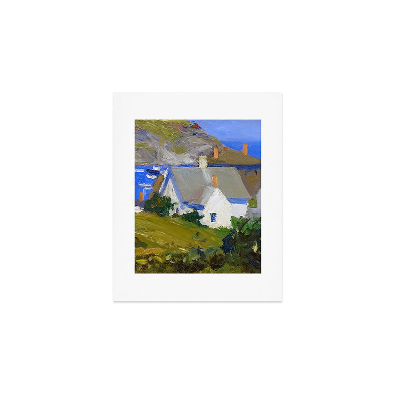 Monhegan Houses Maine by Edward Hopper 1916-1919 Art Print Gallery Image 1