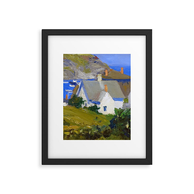 Monhegan Houses Maine by Edward Hopper 1916-1919 Framed Art Print Gallery Image 5