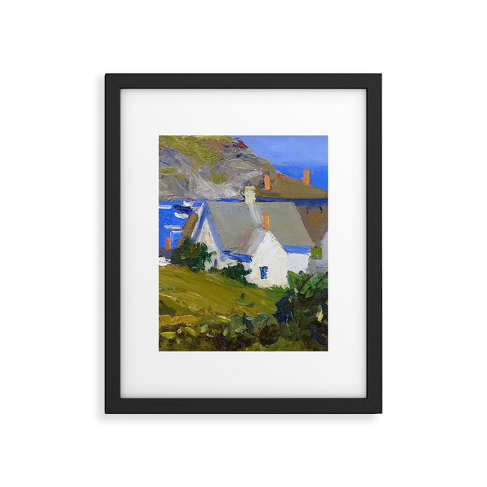 Monhegan Houses Maine by Edward Hopper 1916-1919 Framed Art Print Gallery Image 1