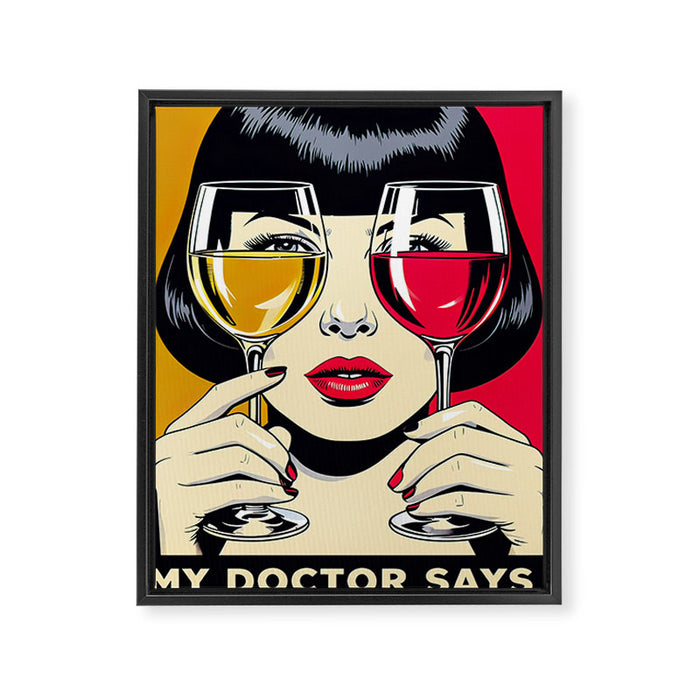 My doctor says I need glasses Framed Canvas Print Gallery Image 1