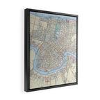 New Orleans Vintage Map Framed Canvas Print Gallery Image 2