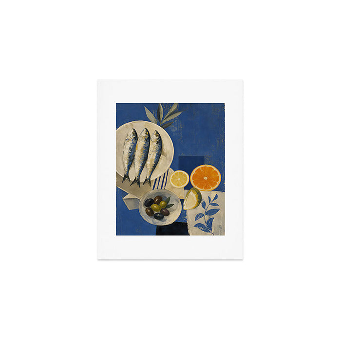 Still Life with Sardines and Citrus Art Print Gallery Image 1