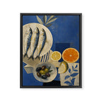Still Life with Sardines and Citrus Framed Canvas Print Gallery Image 6