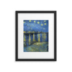 Vincent van Gogh Starry Night Over the Rhone (1888) enhanced with artificial intelligence Framed Art Print Gallery Image 5