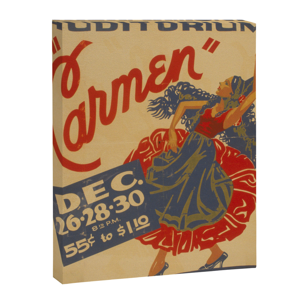 Vintage travel poster opera carmen Canvas Print Gallery Image 6