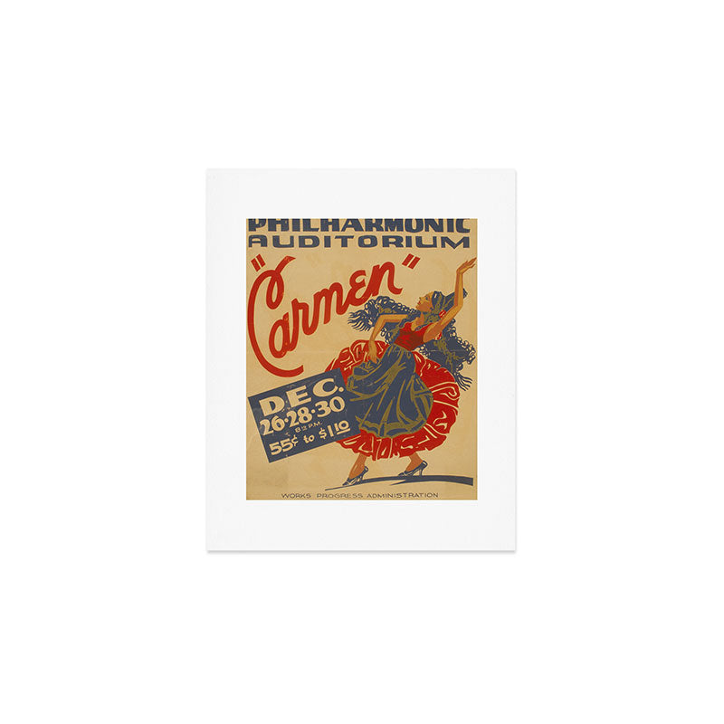 Vintage travel poster opera carmen Art Print Gallery Image 1