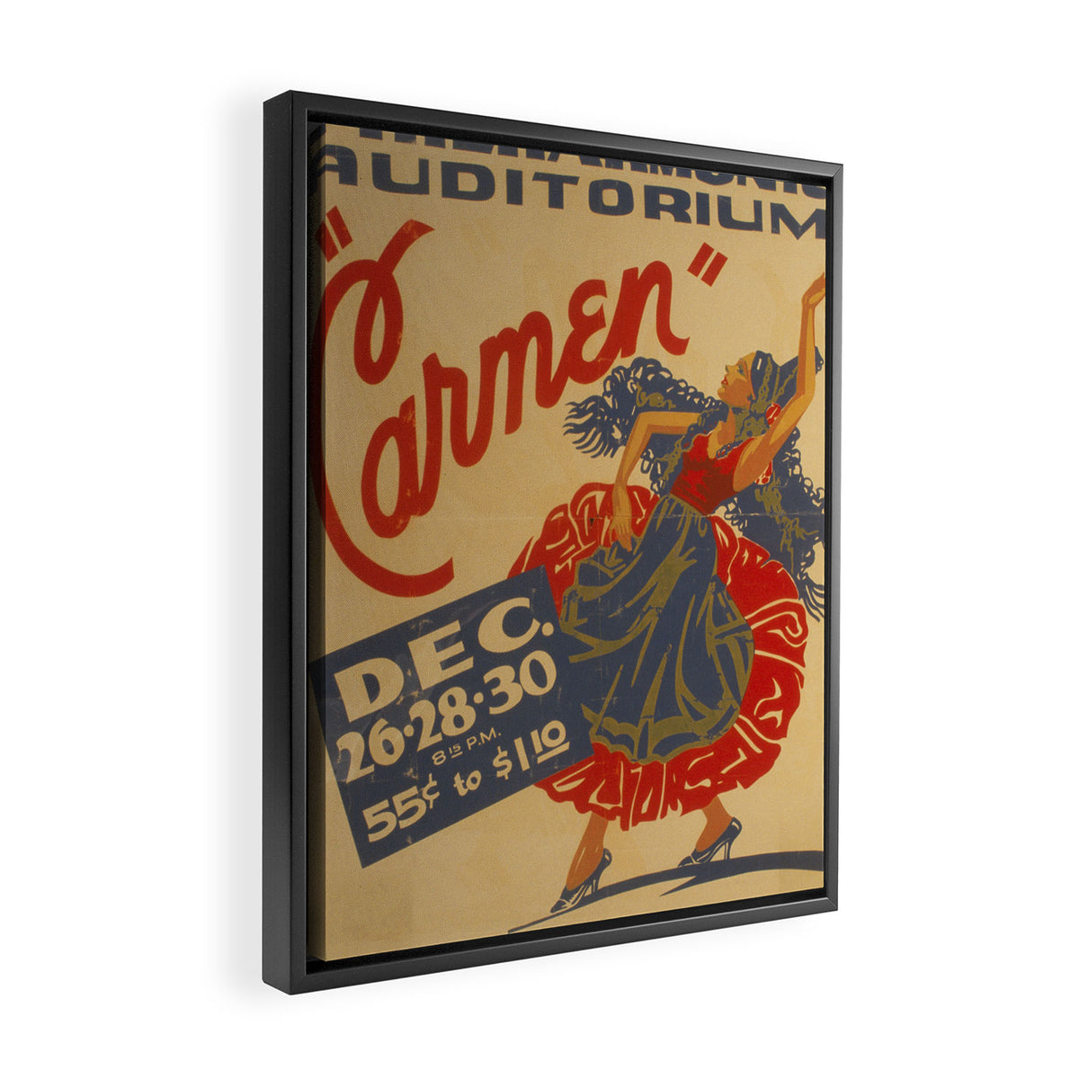 Vintage travel poster opera carmen Framed Canvas Print Gallery Image 2