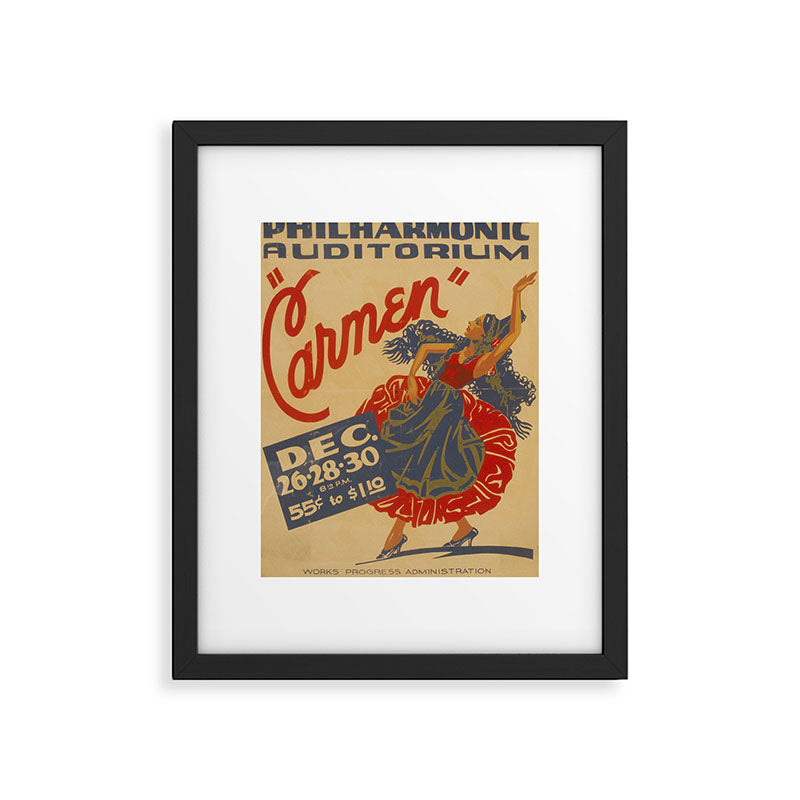 Vintage travel poster opera carmen Framed Art Print Gallery Image 5