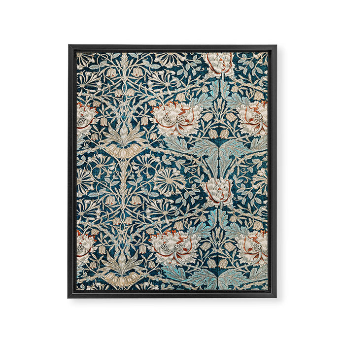 William Morris Honeysuckle pattern 1876 Framed Canvas Print Gallery Image 1
