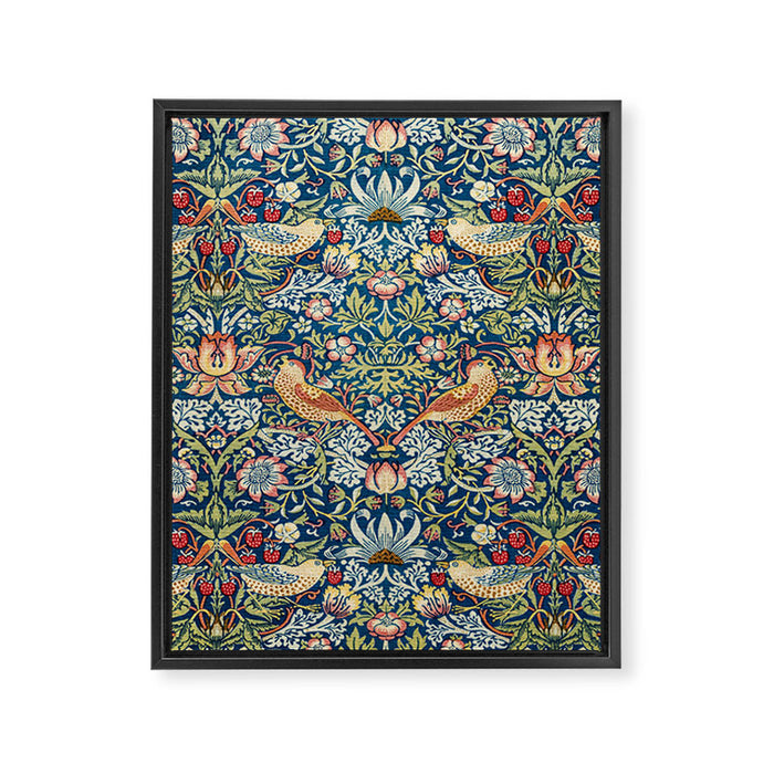 William Morris  Strawberry Thief Framed Canvas Print Gallery Image 1