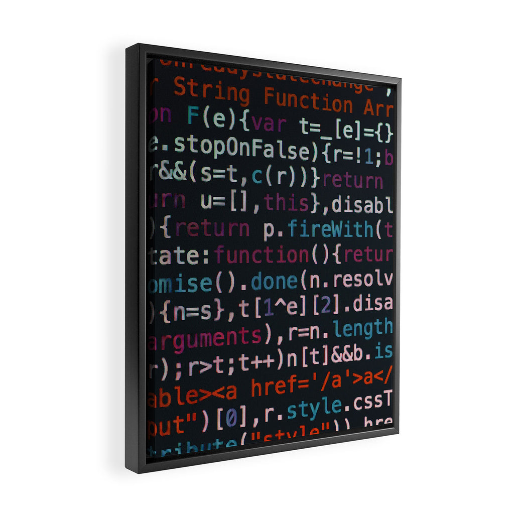 Computer Science Code Framed Canvas Print Gallery Image 2