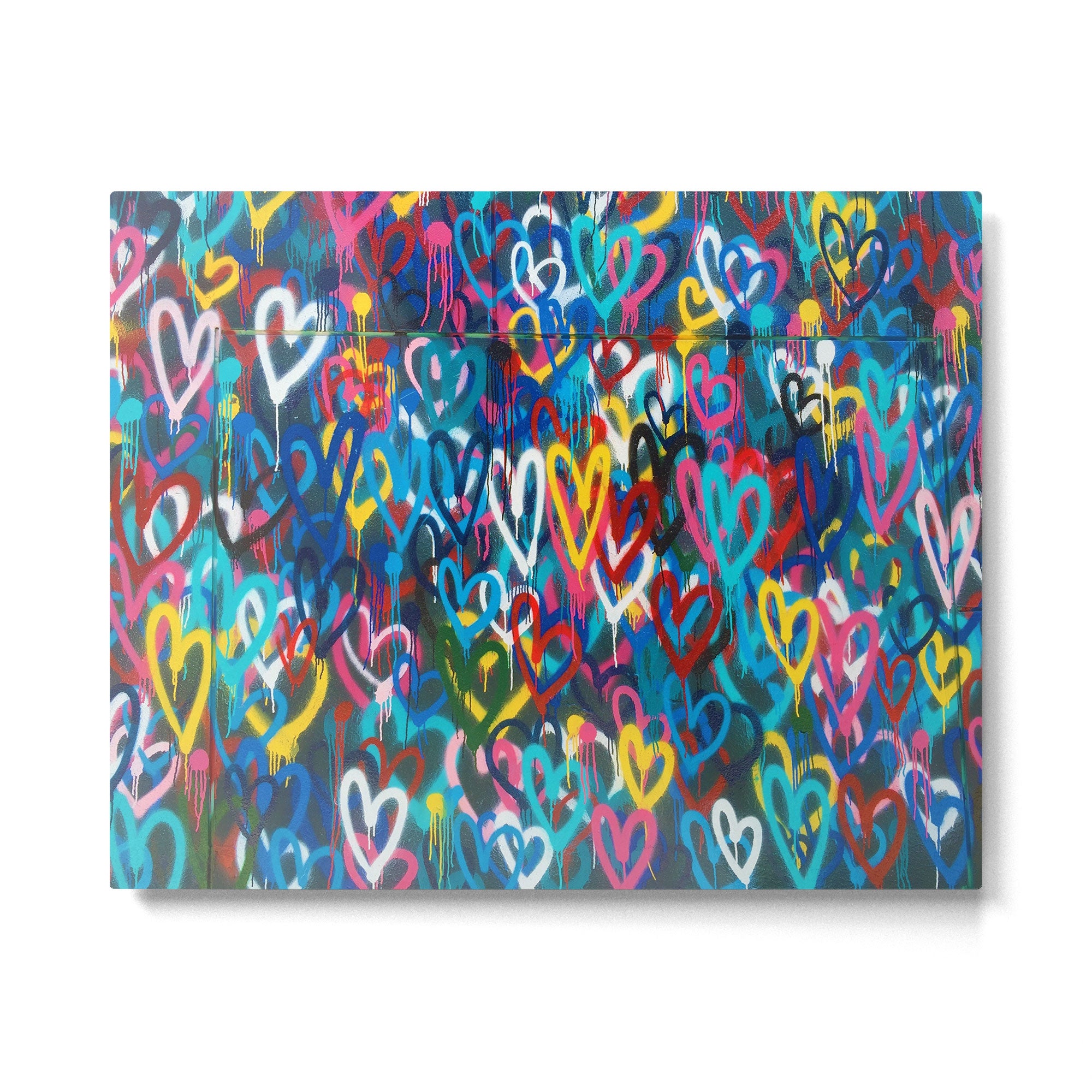 Graffiti Hearts Love (Color) Metal Print Gallery Image 4
