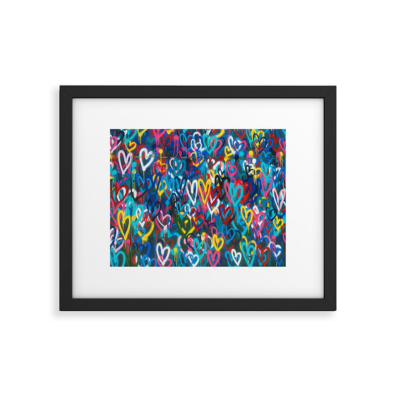 Graffiti Hearts Love (Color) Framed Art Print Gallery Image 5