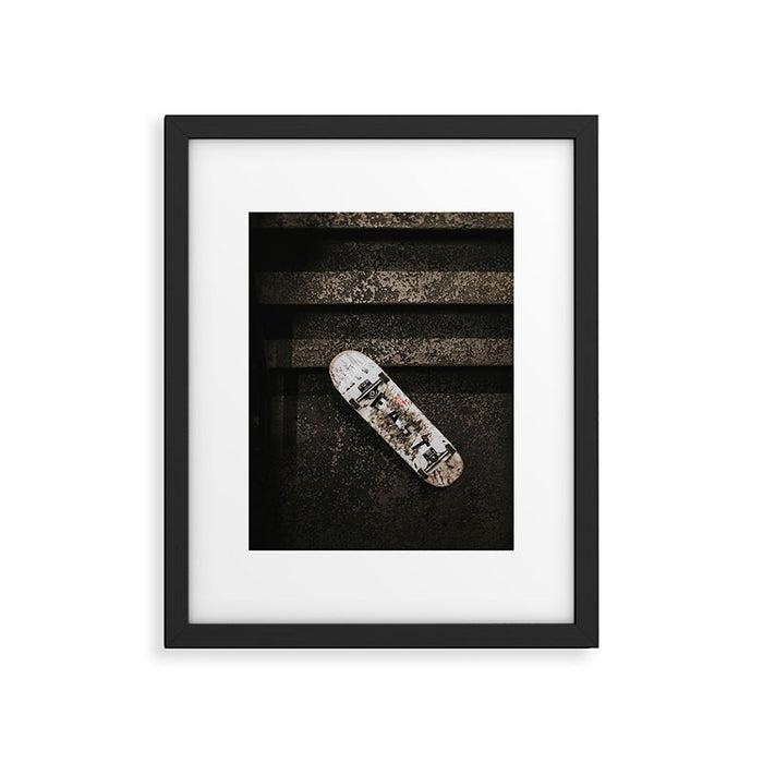 Grungy Skateboard (Color) Framed Art Print Gallery Image 1