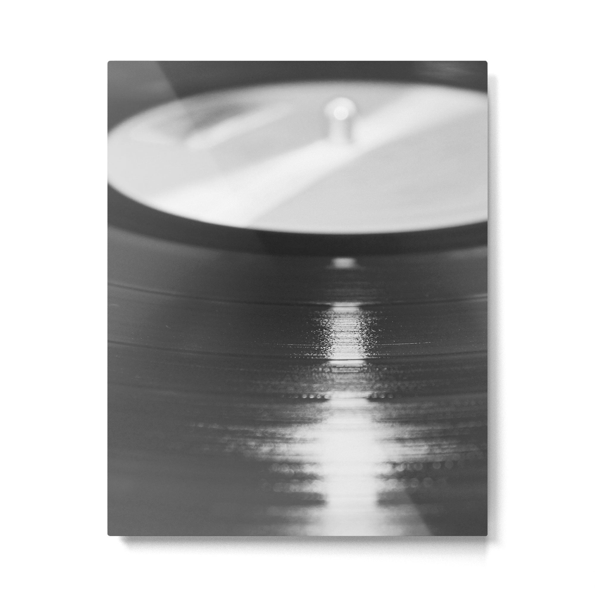 Record (Black and White) Metal Print Gallery Image 4