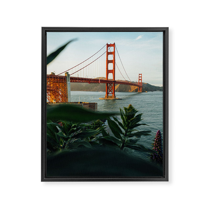 San Francisco Bridge Plant (Color) Framed Canvas Print Gallery Image 3