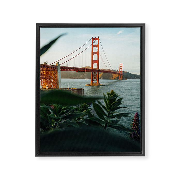 San Francisco Bridge Plant (Color) Framed Canvas Print Gallery Image 1