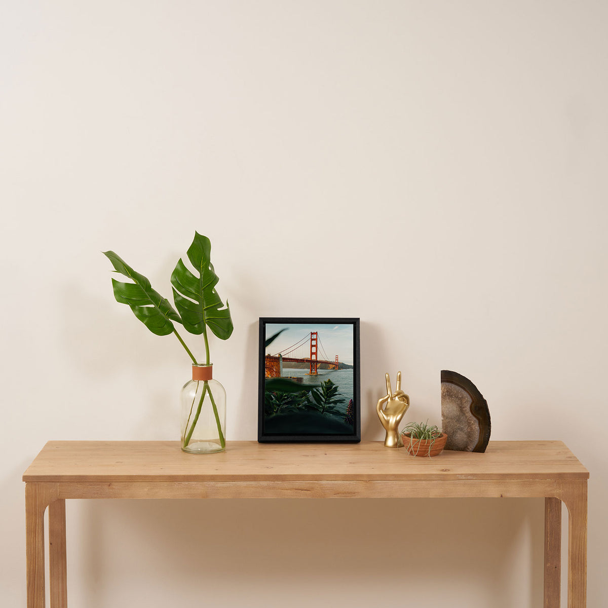 San Francisco Bridge Plant (Color) Framed Canvas Print Gallery Image 4