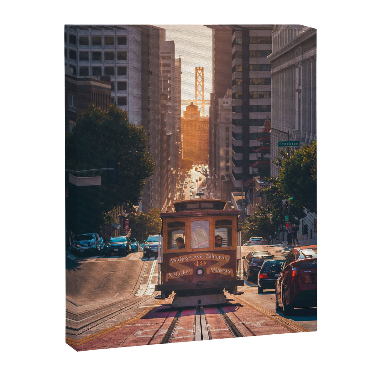 San Francisco Trolley (Color) Canvas Print Gallery Image 6
