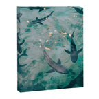 Shoal of Sharks (Color) Canvas Print Gallery Image 6