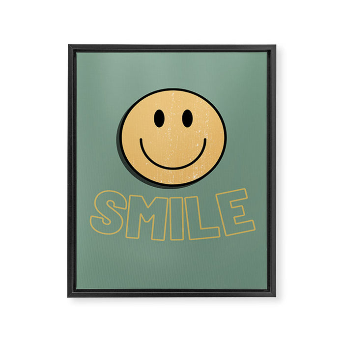 Smile Retro Framed Canvas Print Gallery Image 1