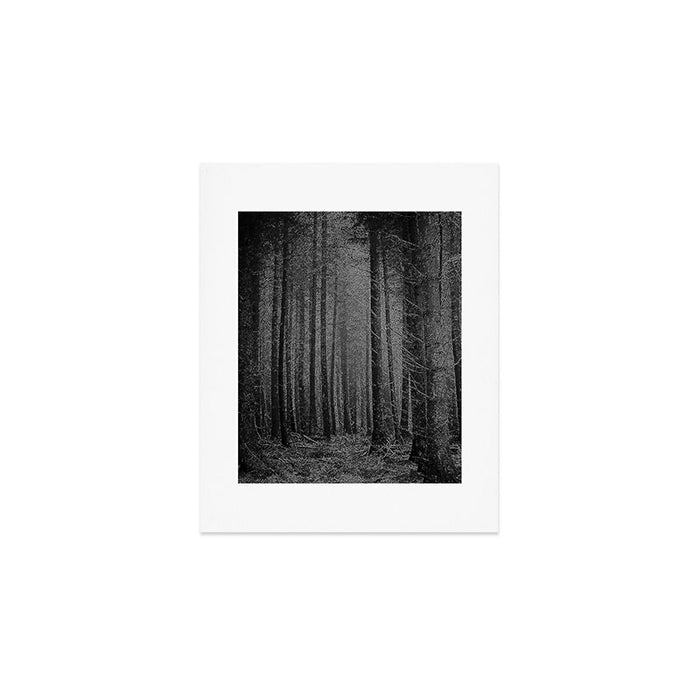 The Dense & Foggy Forest (Black and White) Art Print Gallery Image 1
